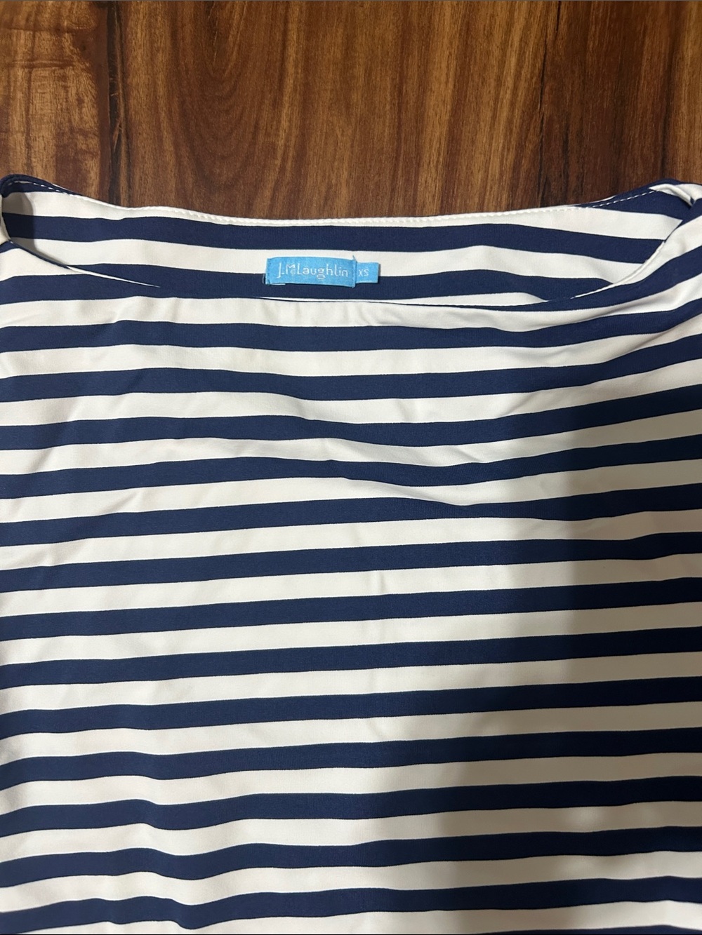 Striped garment likely a skirt or top